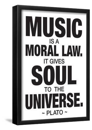 NEW MUSIC MOTIVATIONAL POSTER Music is a Moral Law Gives Soul to the Universe 