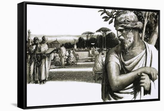 Plato, the Great Philosopher-John Millar Watt-Framed Stretched Canvas