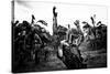 Platoon Arms Raised B&W Movie Poster Print-null-Stretched Canvas