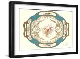 Platter with Cherub Scene-null-Framed Art Print