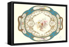 Platter with Cherub Scene-null-Framed Stretched Canvas