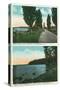 Plattsburg, New York - Lake Champlain Drive View, Bluff Point View of Lake-Lantern Press-Stretched Canvas