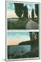 Plattsburg, New York - Lake Champlain Drive View, Bluff Point View of Lake-Lantern Press-Mounted Art Print