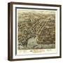 Plattsburgh, New York - Panoramic Map-Lantern Press-Framed Art Print