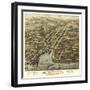 Plattsburgh, New York - Panoramic Map-Lantern Press-Framed Art Print