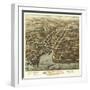 Plattsburgh, New York - Panoramic Map-Lantern Press-Framed Art Print