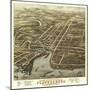 Plattsburgh, New York - Panoramic Map-Lantern Press-Mounted Art Print