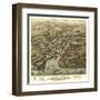 Plattsburgh, New York - Panoramic Map-Lantern Press-Framed Art Print