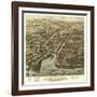 Plattsburgh, New York - Panoramic Map-Lantern Press-Framed Art Print