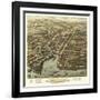 Plattsburgh, New York - Panoramic Map-Lantern Press-Framed Art Print