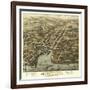 Plattsburgh, New York - Panoramic Map-Lantern Press-Framed Art Print