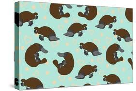 Platypus Love-Joanne Paynter Design-Stretched Canvas