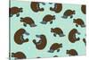 Platypus Love-Joanne Paynter Design-Stretched Canvas