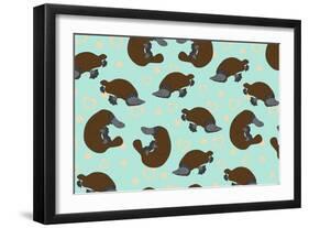 Platypus Love-Joanne Paynter Design-Framed Giclee Print