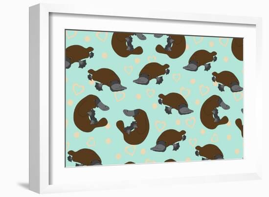 Platypus Love-Joanne Paynter Design-Framed Giclee Print