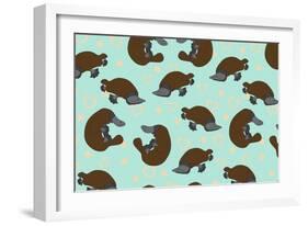 Platypus Love-Joanne Paynter Design-Framed Giclee Print