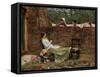 Plauderei (Gossip). Um 1885-John William Waterhouse-Framed Stretched Canvas