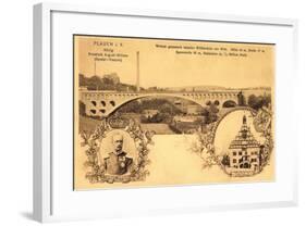 Plauen Vogtland, Friedrich August Brücke, Rathaus-null-Framed Giclee Print