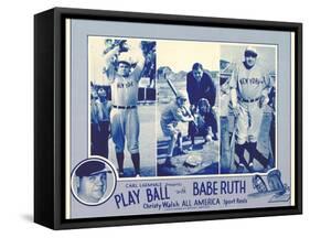 Play Ball With Babe Ruth, 1920-null-Framed Stretched Canvas