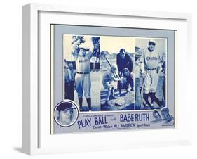 Play Ball With Babe Ruth, 1920-null-Framed Art Print