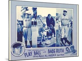 Play Ball With Babe Ruth, 1920-null-Mounted Art Print