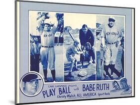 Play Ball With Babe Ruth, 1920-null-Mounted Art Print