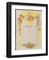 Play-Bill for the World Premier Performance in Vienna of 'The Magic Flute'-Austrian School-Framed Giclee Print