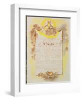 Play-Bill for the World Premier Performance in Vienna of 'The Magic Flute'-Austrian School-Framed Giclee Print