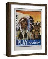 Play for Health Poster-null-Framed Giclee Print