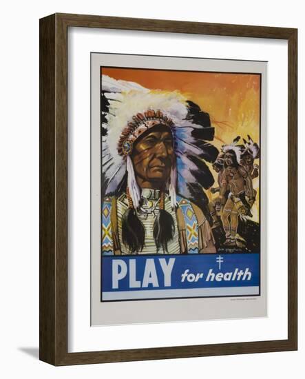 Play for Health Poster-null-Framed Giclee Print