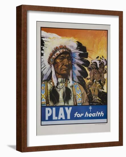 Play for Health Poster-null-Framed Giclee Print