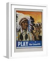 Play for Health Poster-null-Framed Giclee Print