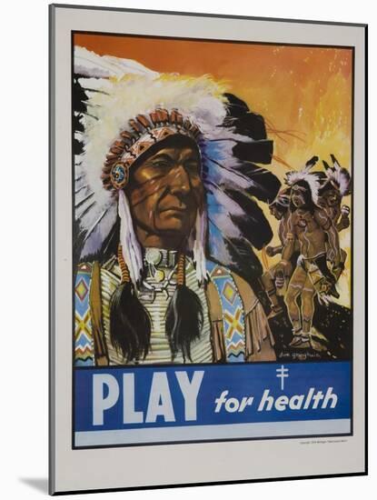 Play for Health Poster-null-Mounted Giclee Print