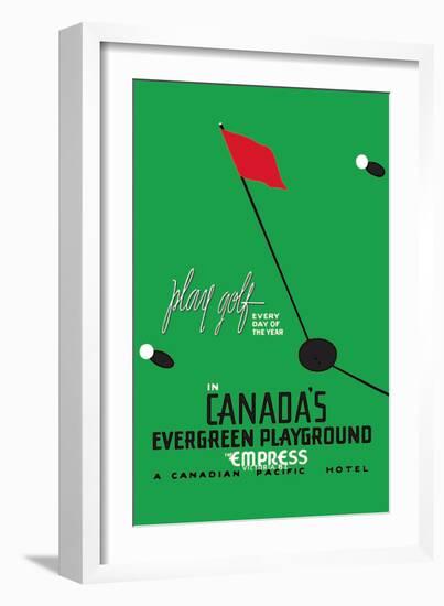 Play Golf in Canada's Evergreen Playground-null-Framed Art Print