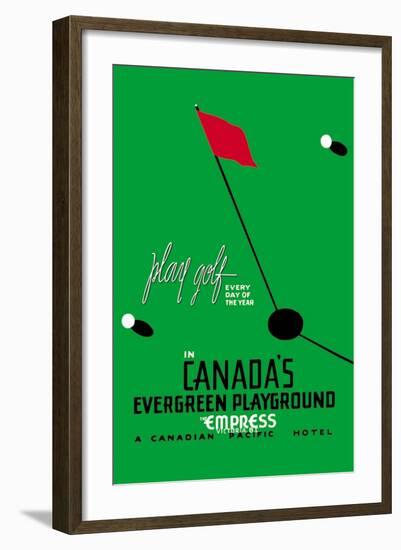 Play Golf in Canada's Evergreen Playground-null-Framed Art Print