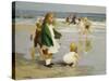 Play in the Surf-Edward Henry Potthast-Stretched Canvas