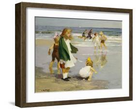 Play in the Surf-Edward Henry Potthast-Framed Giclee Print
