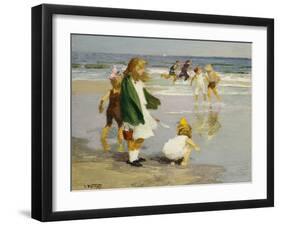 Play in the Surf-Edward Henry Potthast-Framed Giclee Print