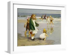 Play in the Surf-Edward Henry Potthast-Framed Giclee Print