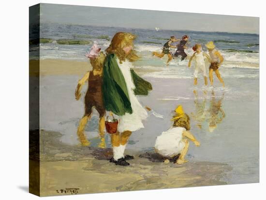 Play in the Surf-Edward Henry Potthast-Stretched Canvas