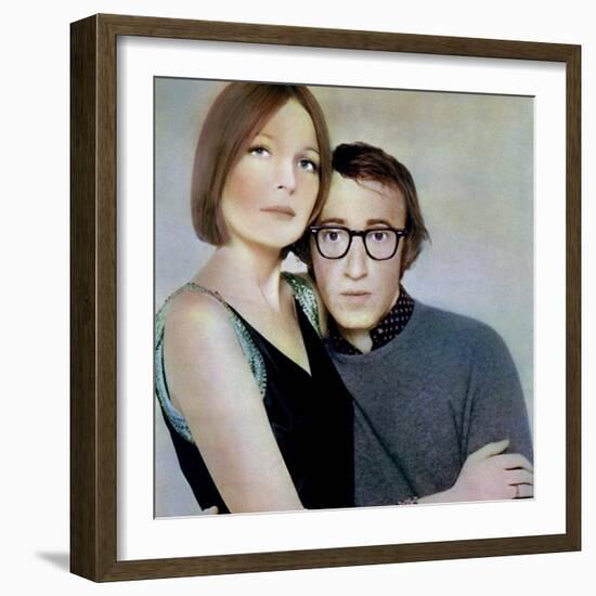 PLAY IT AGA SAM, 1972 directed by Woody Allen Diane Keaton and Woody Allen (photo)-null-Framed Photo