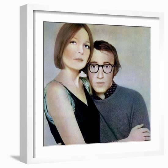 PLAY IT AGA SAM, 1972 directed by Woody Allen Diane Keaton and Woody Allen (photo)-null-Framed Photo