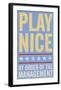 Play Nice-John W^ Golden-Framed Art Print