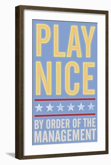 Play Nice-John W^ Golden-Framed Art Print