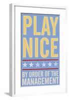 Play Nice-John W^ Golden-Framed Art Print