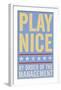 Play Nice-John W^ Golden-Framed Art Print