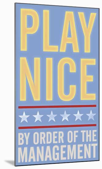 Play Nice-John W^ Golden-Mounted Art Print