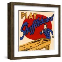 Play Shuffleboard-null-Framed Art Print