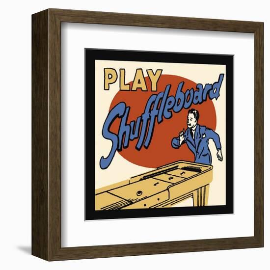 Play Shuffleboard-null-Framed Giclee Print