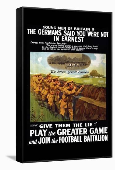 Play the Greater Game-Johnson, Riddle & Co-Framed Stretched Canvas